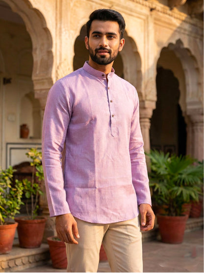 Heritage Hues Lavender Short Kurta
