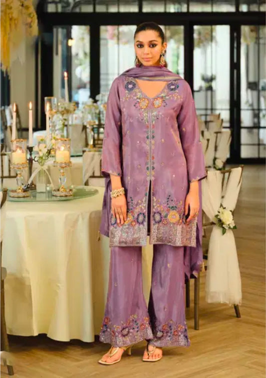 Sanvi Mauve Palazzo Suit