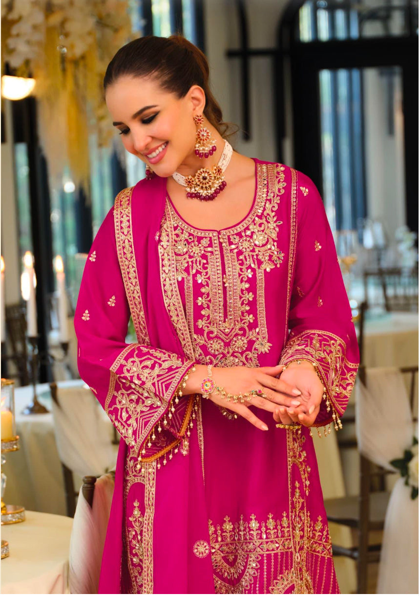 Manpreet Rani Pink A-line Suit