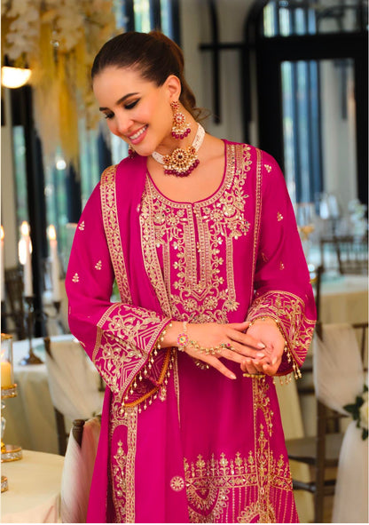 Manpreet Rani Pink A-line Suit