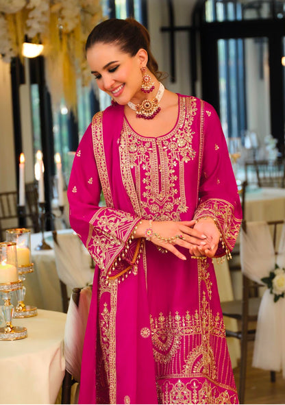 Manpreet Rani Pink A-line Suit