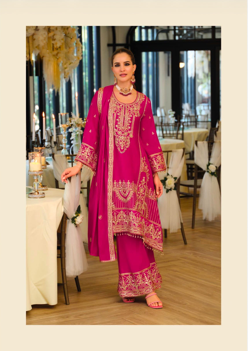 Manpreet Rani Pink A-line Suit