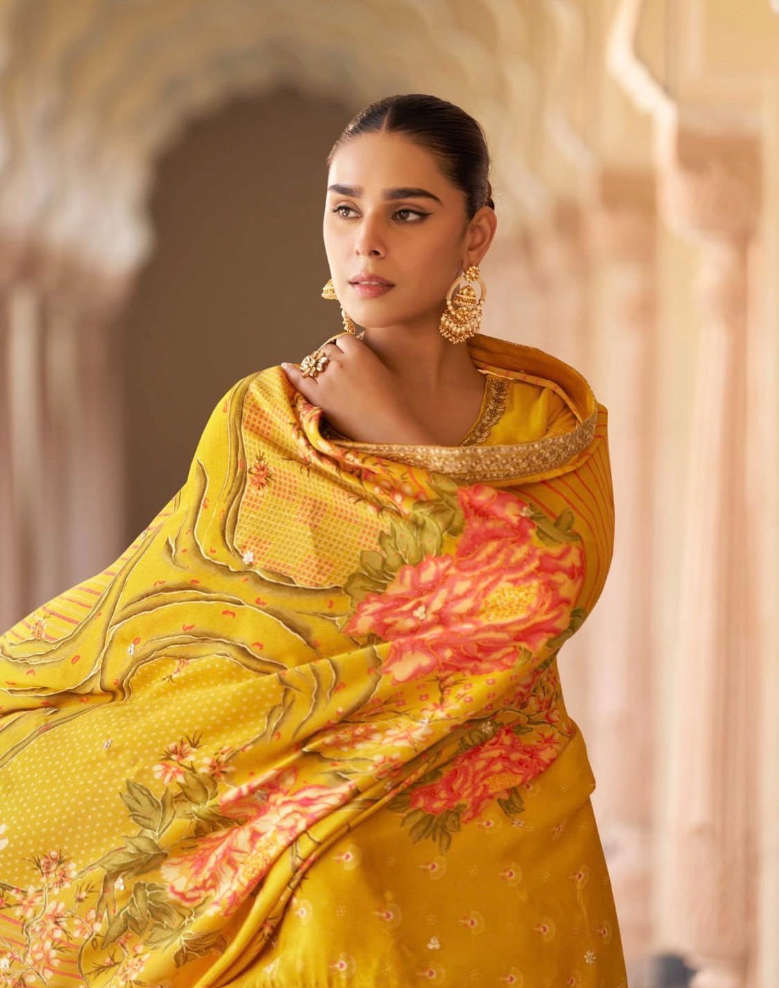 Savera Yellow Sharara Suit