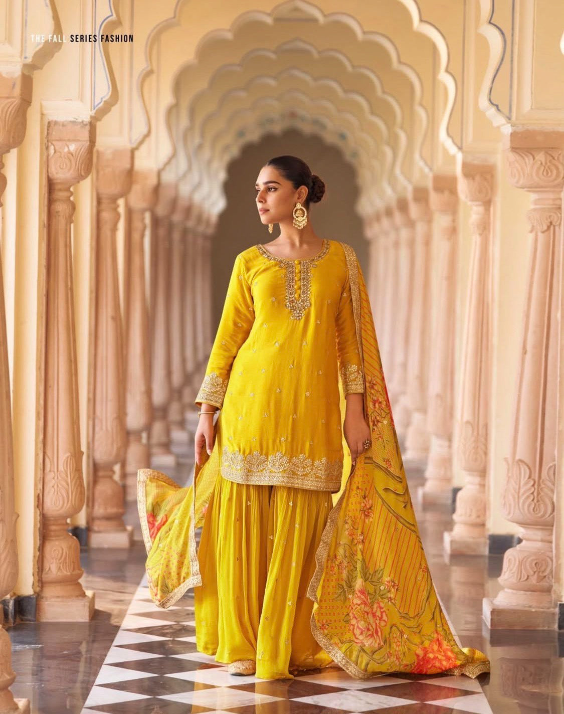 Savera Yellow Sharara Suit