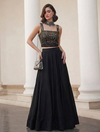 Silky Black Co-ord Set