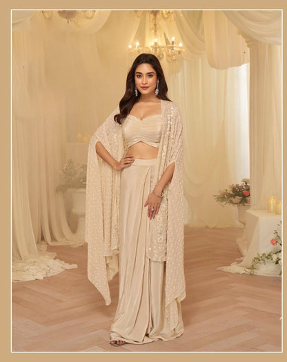 Kanika Cream Indo-western