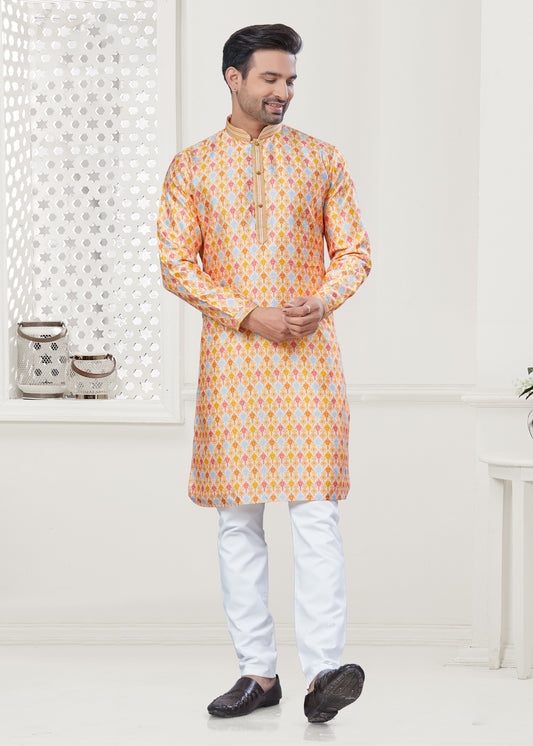 Matrut | Arvak Yellow Multicolor Kurta Set