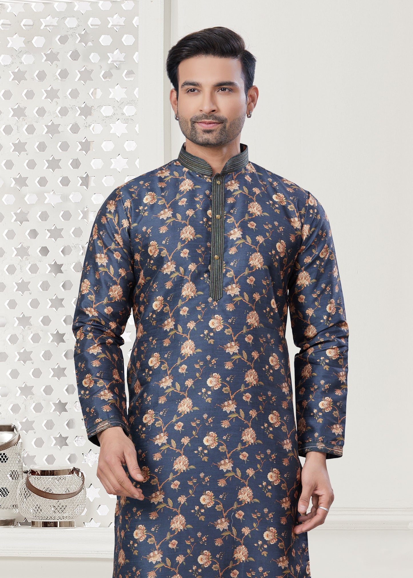Matrut | Arvak Navy Blue Kurta Set