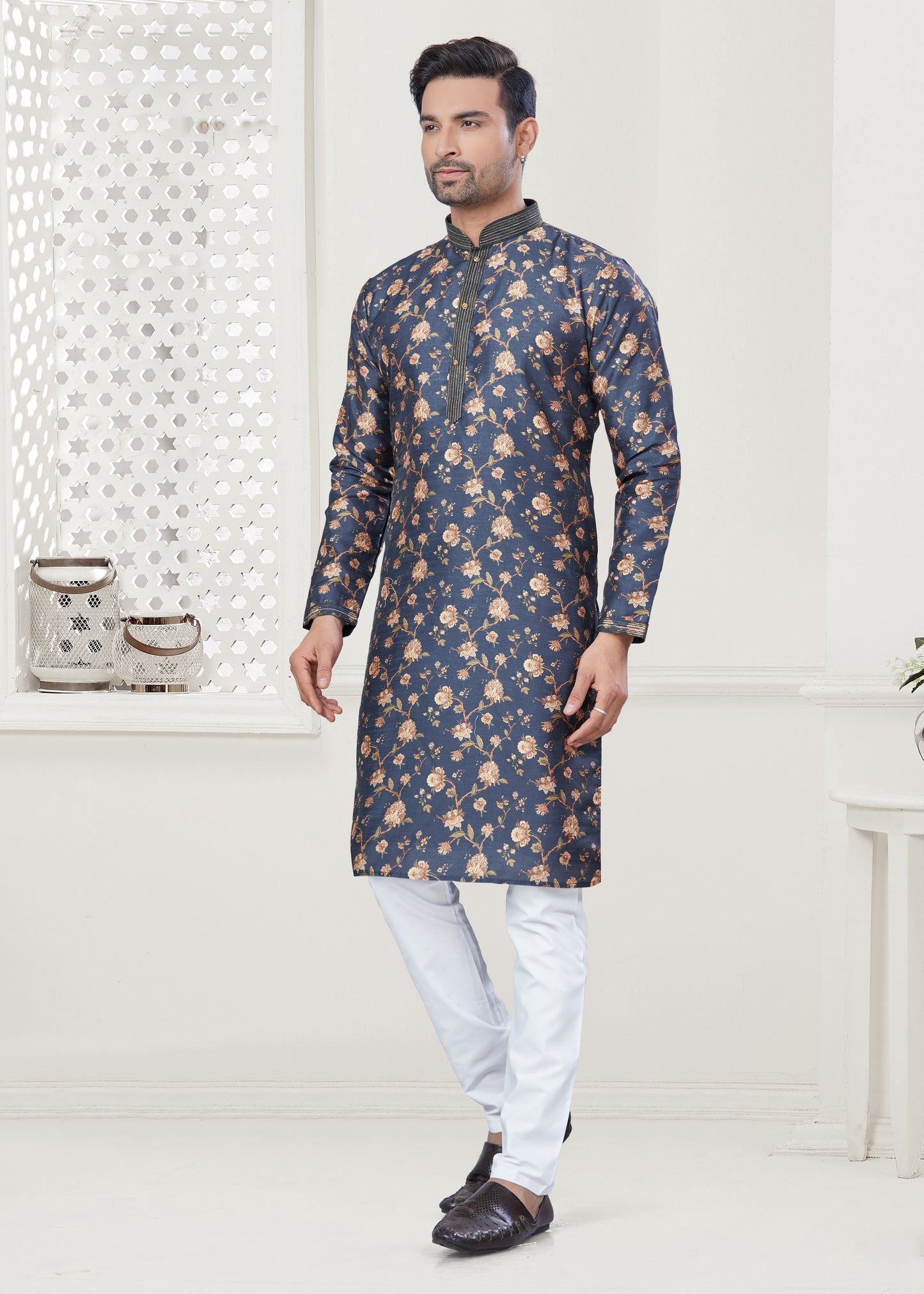 Matrut | Arvak Navy Blue Kurta Set