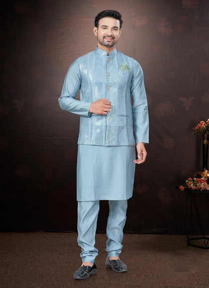 Matrut | Rangroot Sky Blue Kurta Set