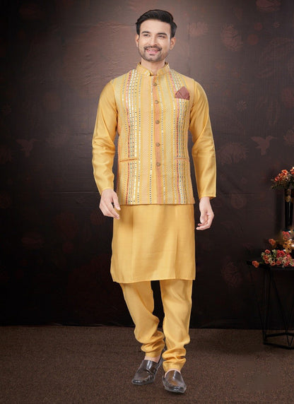 Matrut | Rangroot Mustard Yellow Kurta Set