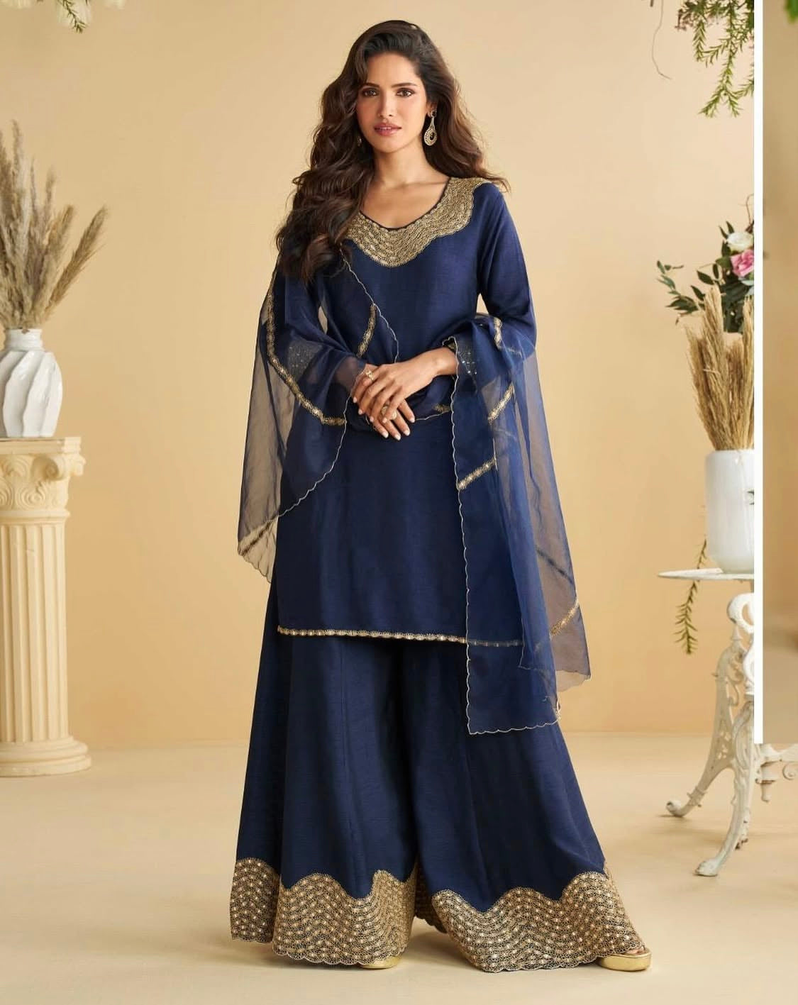 Matrut  | Amara Navy Sharara Suit