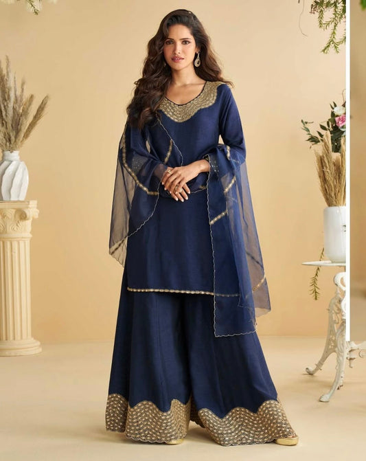 Matrut  | Amara Navy Sharara Suit