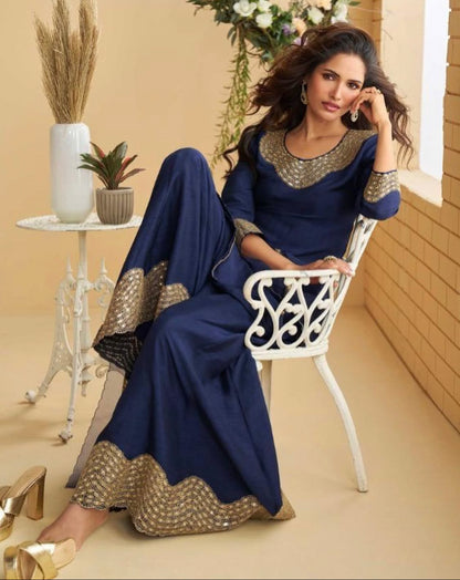 Matrut  | Amara Navy Sharara Suit