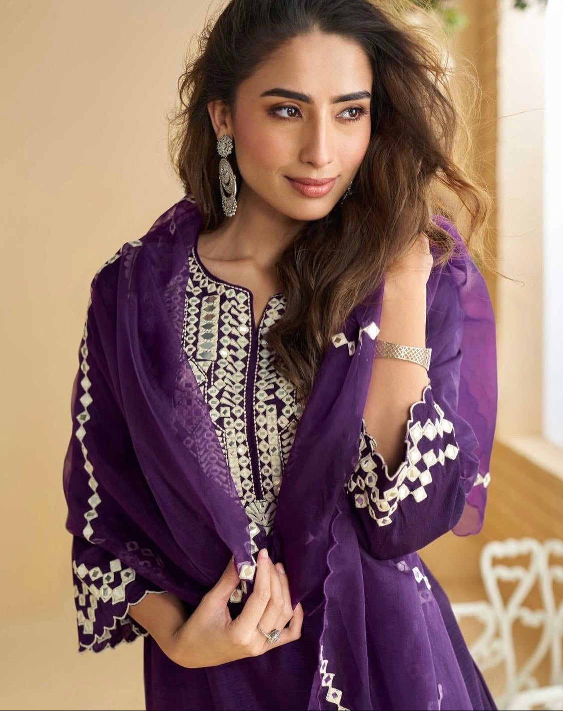 Matrut  | Amara Purple Sharara Suit