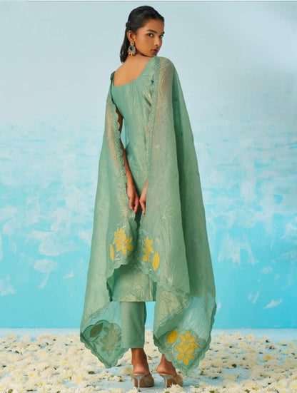 Jasmine1 Green Straight Suit