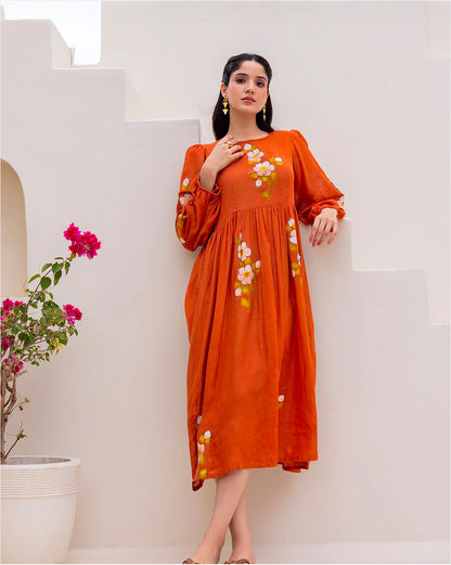 Panchi Orange Maxi Dress
