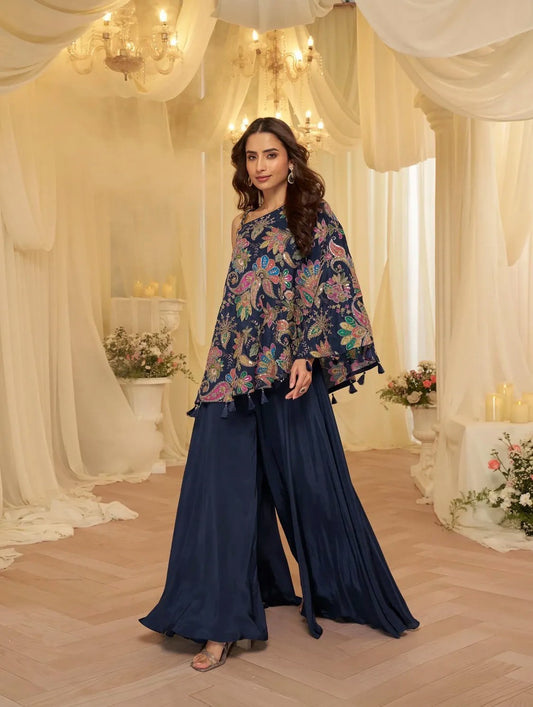 Tamanna Navy blue Co-ord Set
