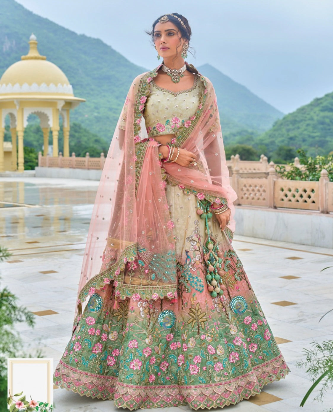 Matrut | Shagun Peach Lehenga Set