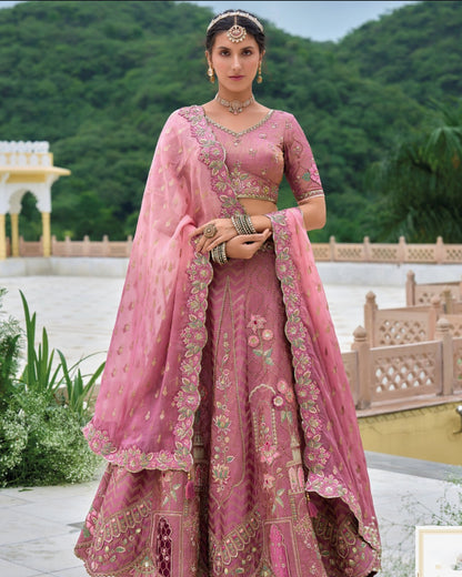 Matrut | Shagun Mauve Lehenga Set