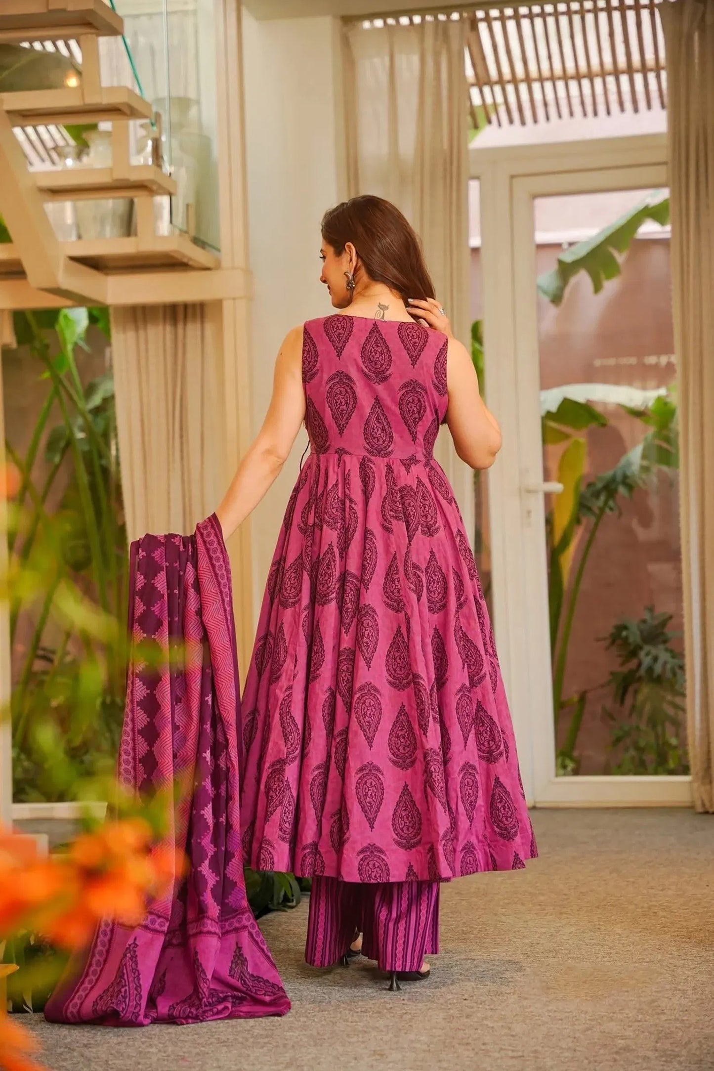 Milan Pink Anarkali Suit