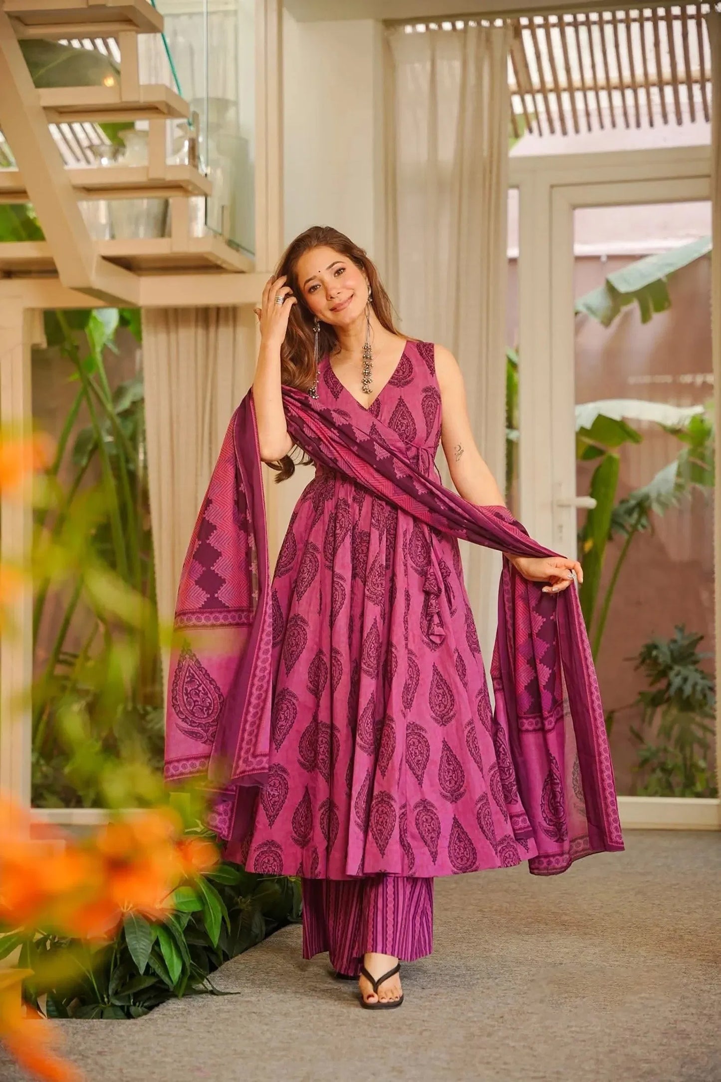 Milan Pink Anarkali Suit
