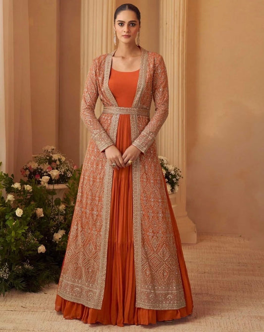 Matrut | Kasmira Orange Gown