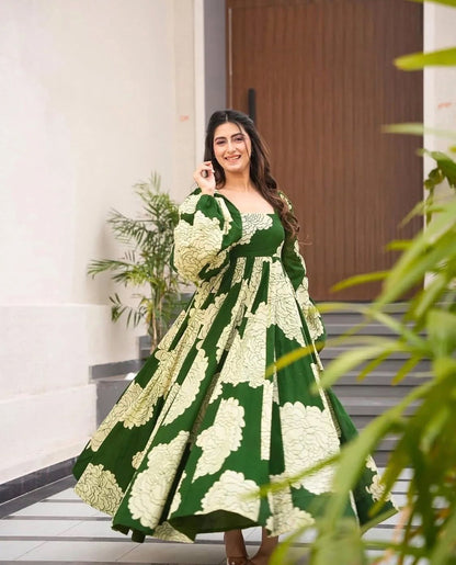 Artisanal Escape Green Dress