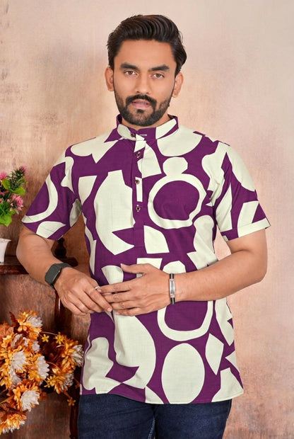 Matrut | Tropical Beats Purple Shirt