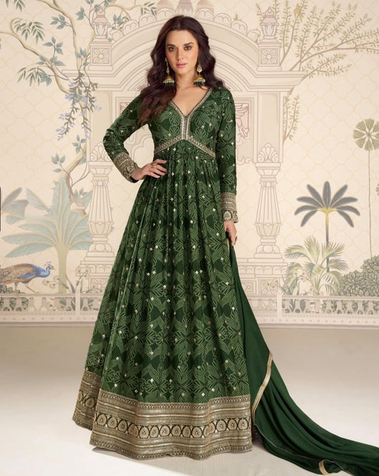 Matrut | Bandhan Green Gown