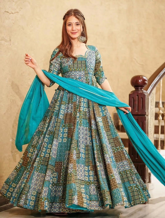 Matrut | Riddhi Firozi Gown - 01