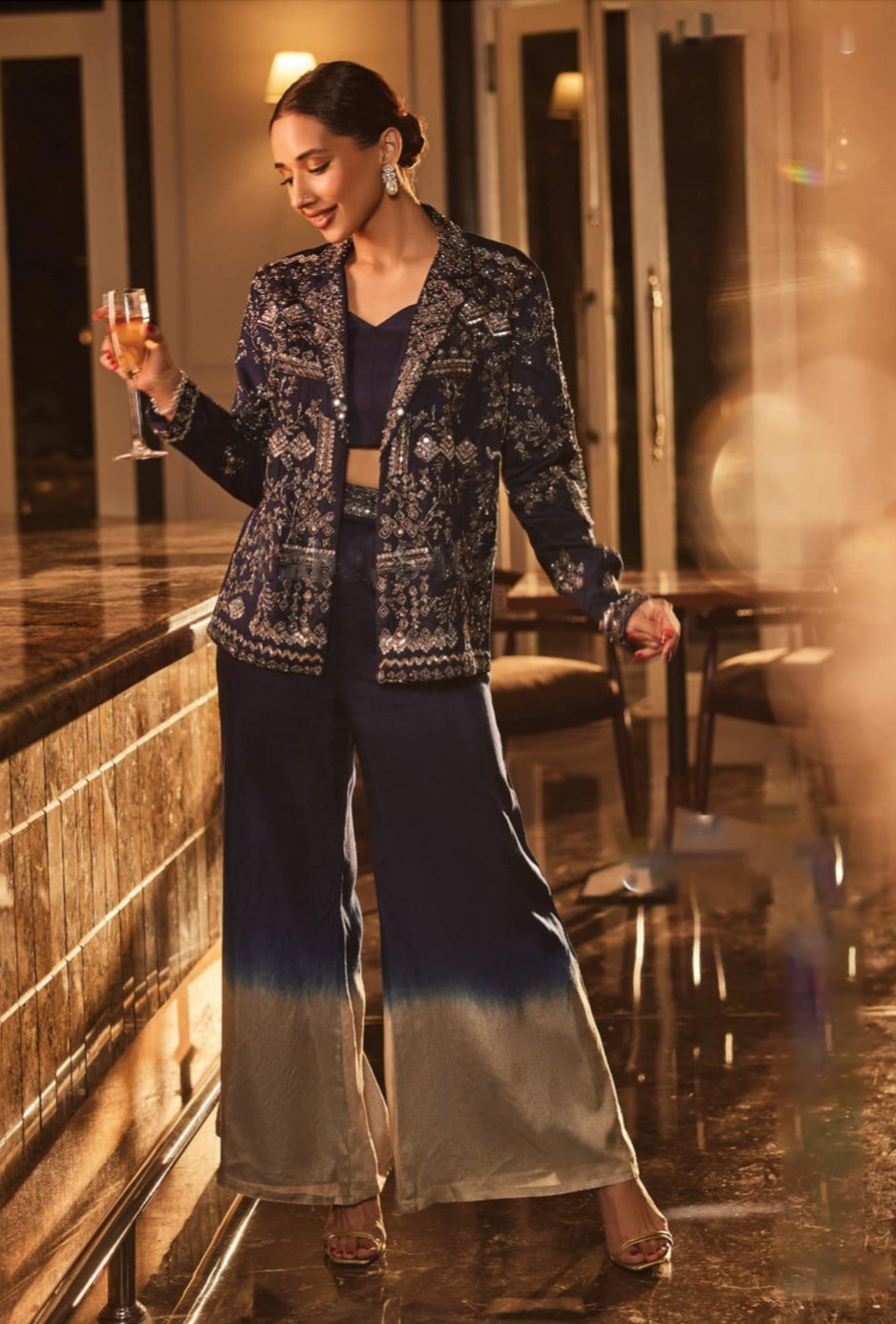 Matrut  |  Kasha Edge Navy Blue Co-ord Set