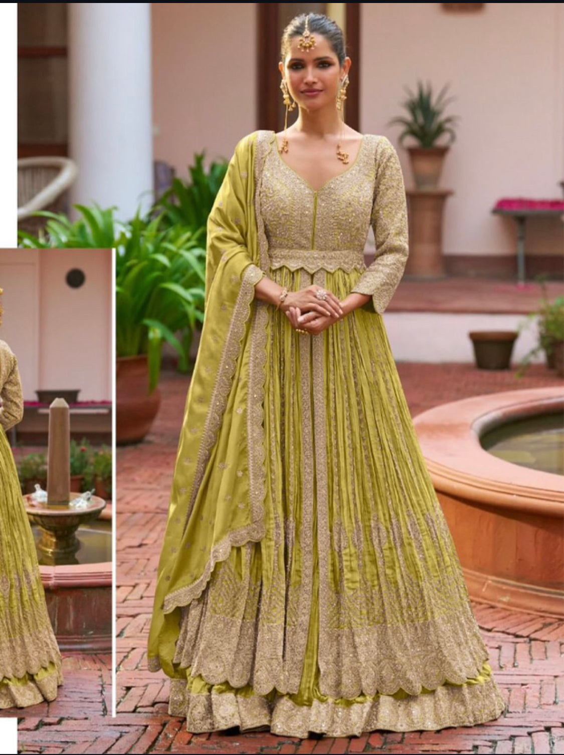 Matrut |  Meenat Rusty Green Gown