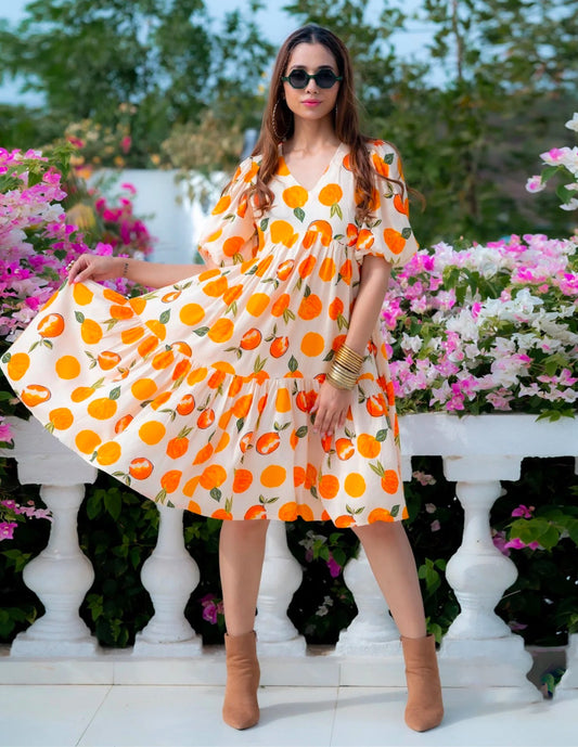 Matrut | Clora Bee Orange Maxi Dress