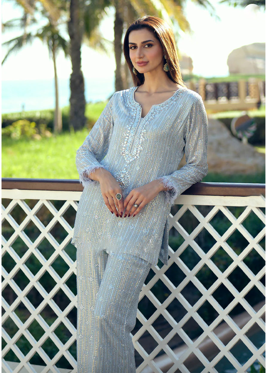 Matrut  |  Kasha Edge Sky Blue Co-ord Set