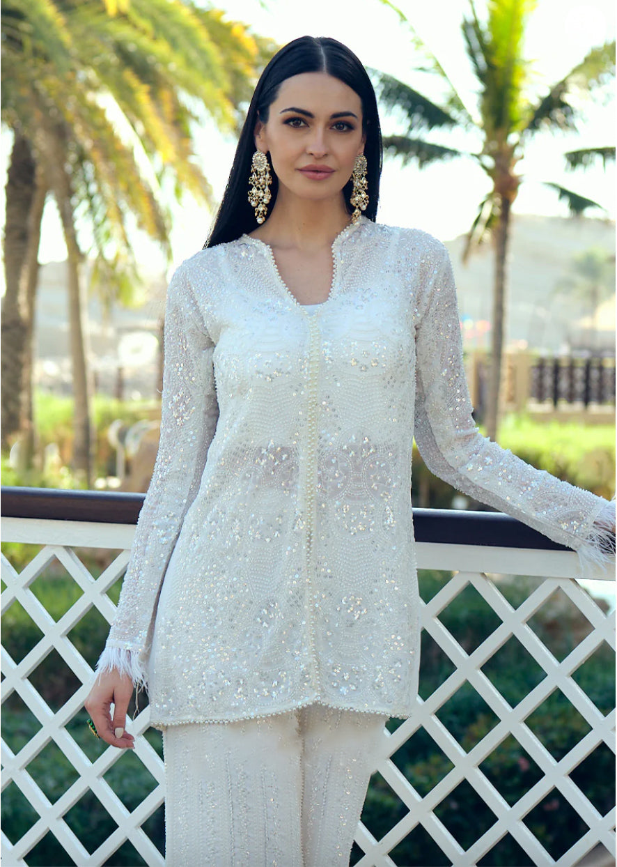 Matrut  |  Kasha Edge White Co-ord Set