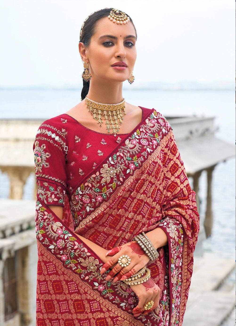 Matrut | Shahi Andaaz Maroon Saree