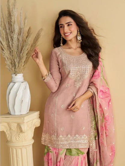 Gulabo Pink Sharara Suit