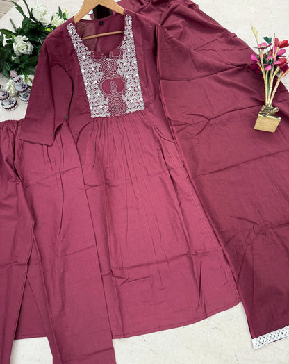 Matrut  | Sugandh Pink A-line Suit