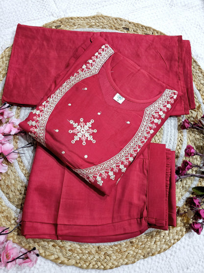 Matrut  | Sugandh Red Anarkali Suit