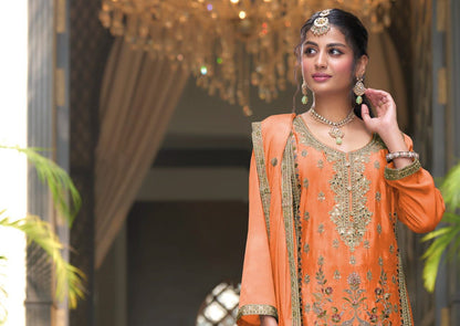 Matrut  | Ruby Orange Palazzo Suit