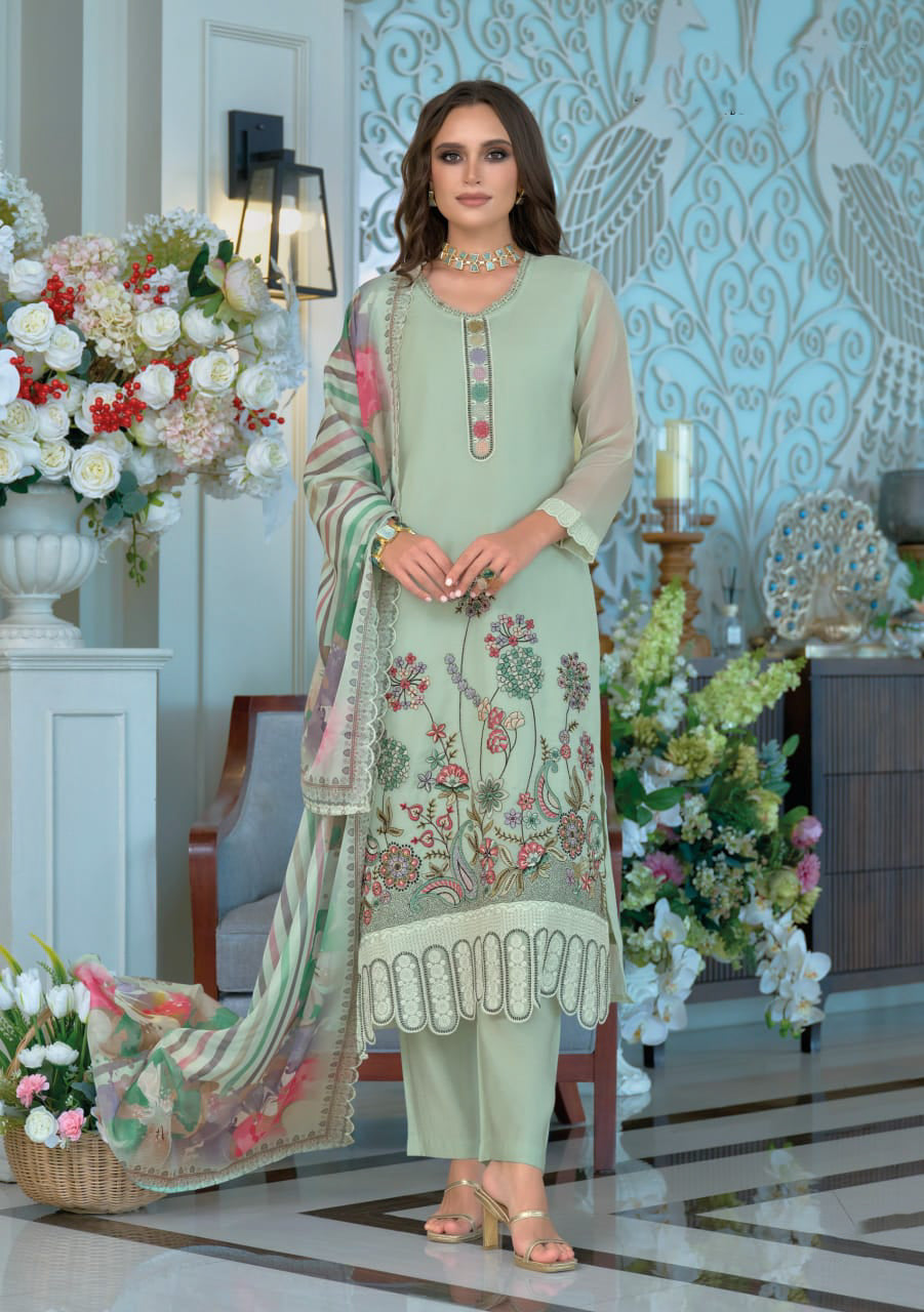 Matrut  | Larisa Sky Green Straight Suit