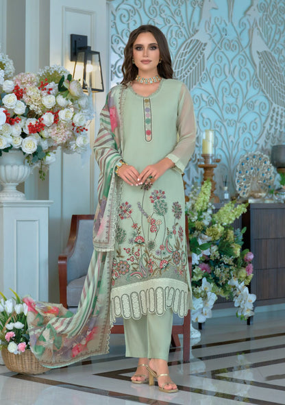 Matrut  | Larisa Sky Green Straight Suit