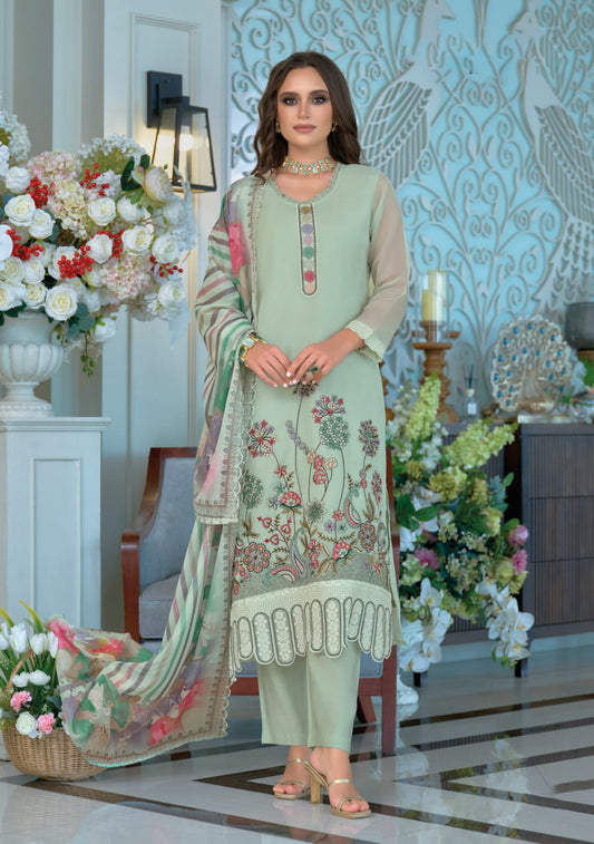 Matrut  | Larisa Sky Green Straight Suit