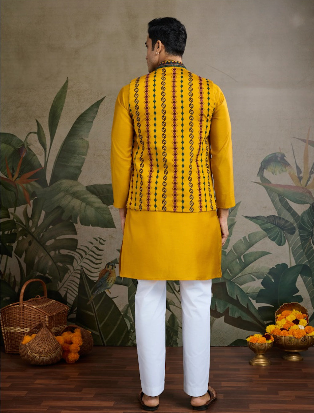 Matrut | Rajwada Mustard Yellow Kurta Set