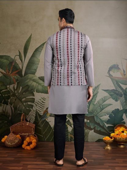 Matrut | Rajwada Grey Kurta Set