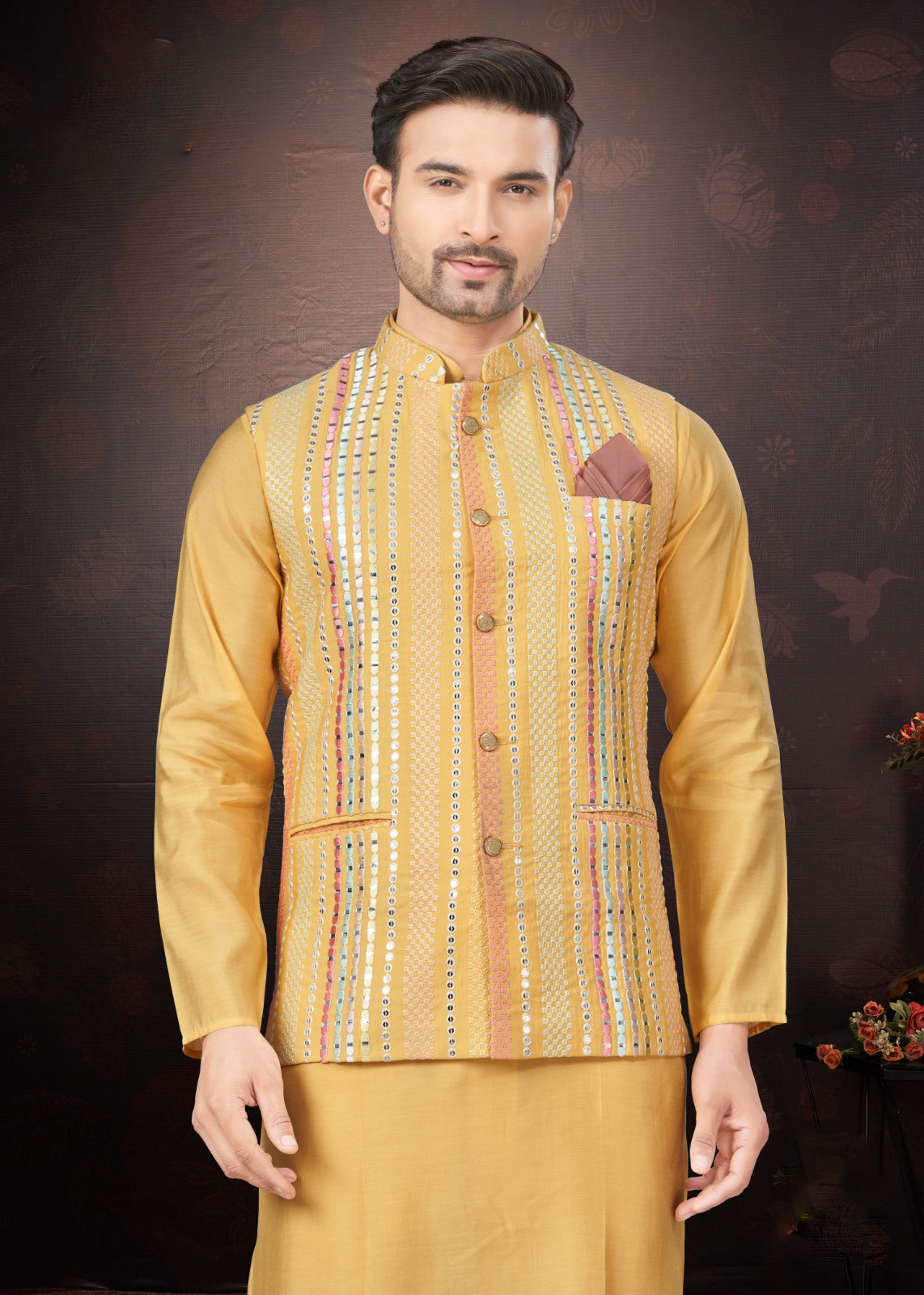 Matrut | Rangroot Mustard Yellow Kurta Set
