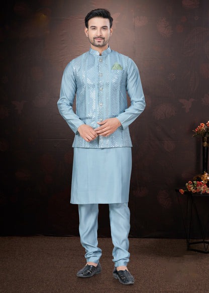 Matrut | Rangroot Sky Blue Kurta Set