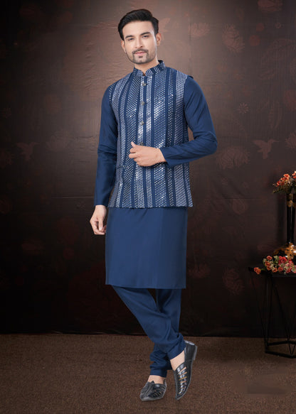 Matrut | Rangroot Navy Blue Kurta Set