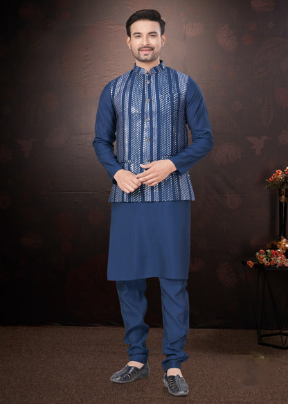 Matrut | Rangroot Navy Blue Kurta Set